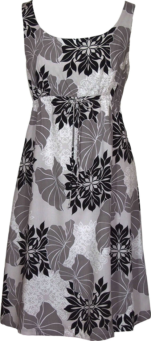 Anthurium Hawaiian Quilt Women's Empire Tie Front Hawaiian Dress (Regular Fit)